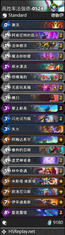 炉石传说法强德卡组代码5月