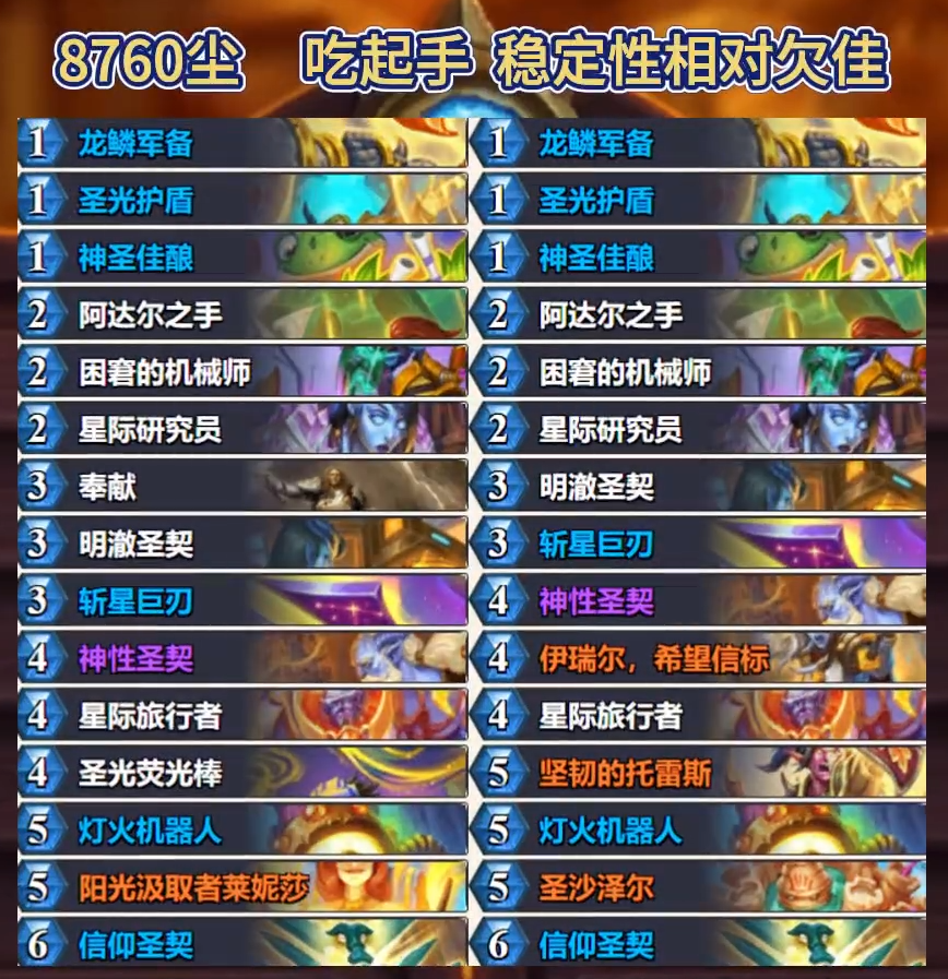 炉石传说标准圣契骑卡组代码6月