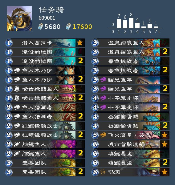 炉石传说任务骑卡组代码7月