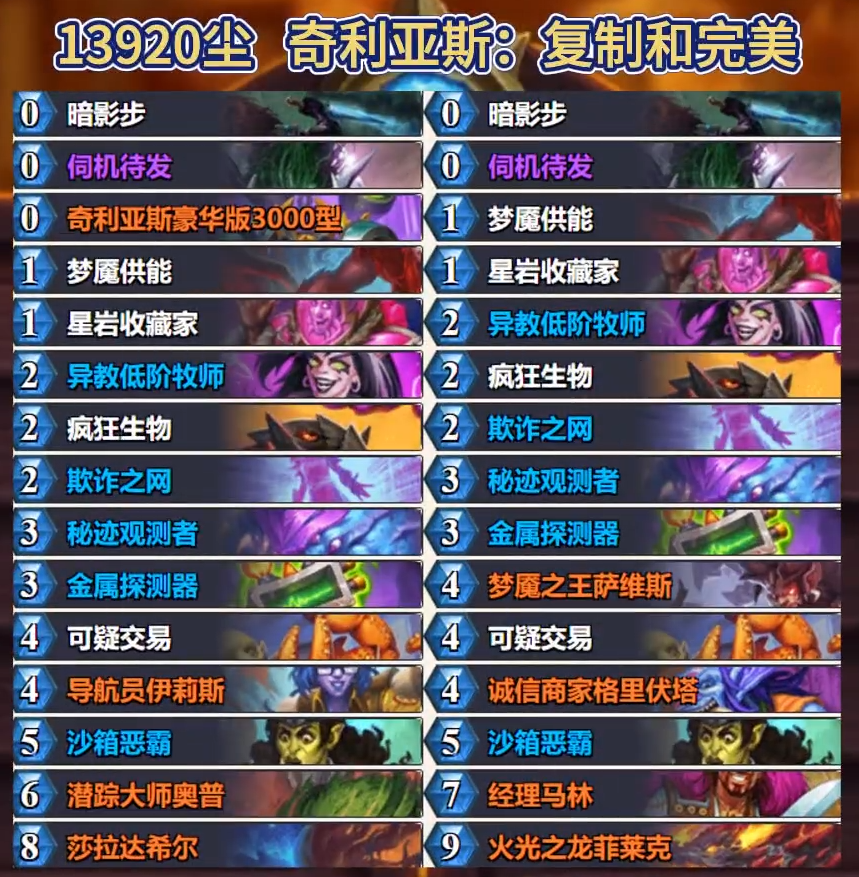 炉石传说标准节奏贼卡组代码8月