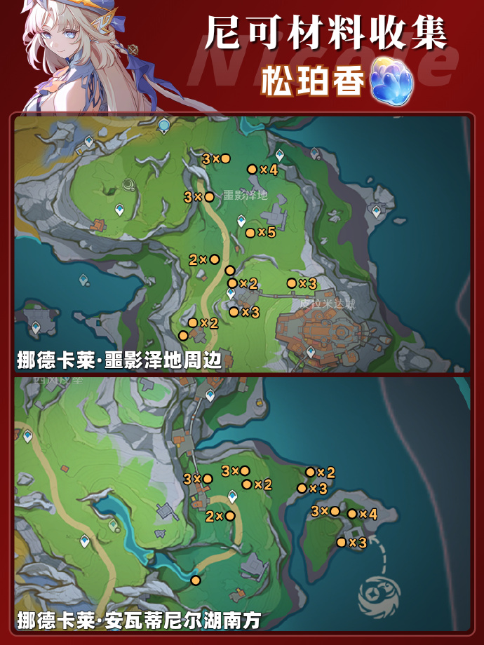 原神松珀香收集路线