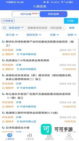 行行入围信息